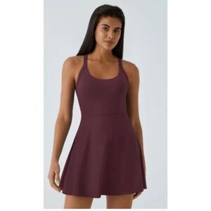HALARA Plum Women’s Backless Twist Workout Dress Size M